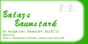 balazs baumstark business card